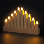 Solight dřevěný LED svícen, 10x LED, 25cm, 2x AA Solight dřevěný LED svícen, 10x LED, 25cm, 2x AA
