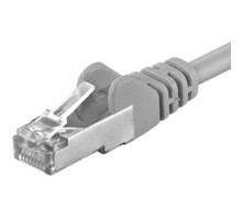 Premiumcord Patch kabel CAT 6a S-FTP,RJ45-RJ45,LSOH, AWG 26/7 15m šedá
