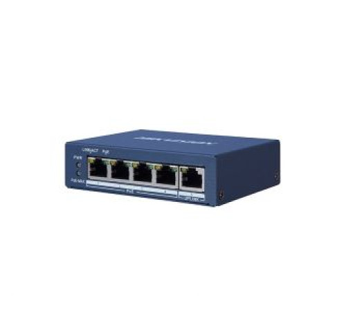 DS-3E0505P-E/M 4x POE | 5x 1 Gb | snížený výkon 35 W | bez managementu | dosah až 100 m