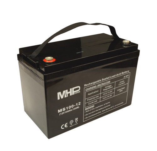 MHPower MS100-12 olověný akumulátor AGM 12V/100Ah, Terminál T3 - M8