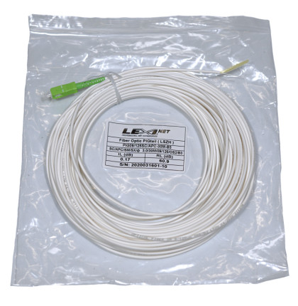 LEXI-Net Pigtail SC/APC SM 09/125  4mm LSZH 30M  G657B3