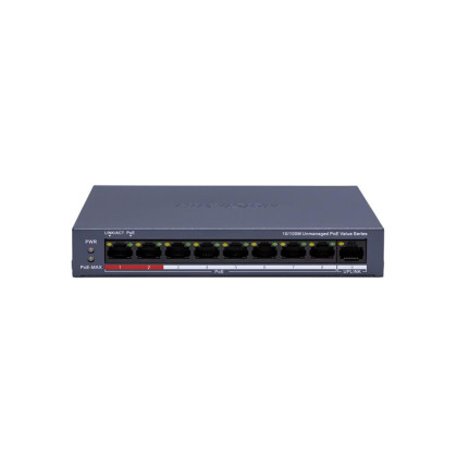 DS-3E0109P-E/M(C) 8x POE | 30 W | 8x 100 Mb/s + 1x 100 Mb/s uplink | celkový výkon 80 W |…