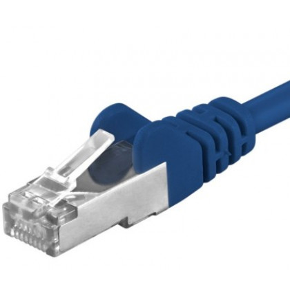 Premiumcord Patch kabel CAT6a S-FTP, RJ45-RJ45, AWG 26/7 0,25m modrá