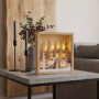 Solight LED 3D dřevěná vánoční dekorace v rámu, 12x LED, 25cm, 2x AA Solight LED 3D dřevěná vánoční dekorace v rámu, 12x LED, 25cm, 2x AA