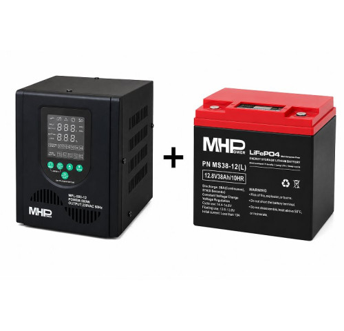 Záložní zdroj MHPower MPL-500-12, UPS, 500W, čistý sinus, 12V, SET s LiFePO4 baterií 38Ah Záložní zdroj MHPower MPL-500-12, UPS, 500W, čistý sinus, 12V, SET s LiFePO4 baterií 38Ah