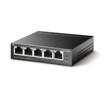 Switch TP-Link TL-SG1005LP 5x GLAN, 4xPoE+, 41W, dosah 250m, kov