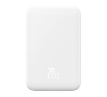 Bezdrátová powerbanka Baseus Magnetic Mini 5000mAh, 20W bílá