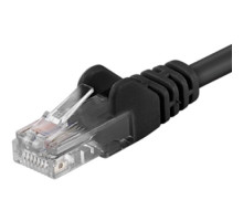 PremiumCord Patch kabel UTP RJ45-RJ45 level 5e 0.25m černá