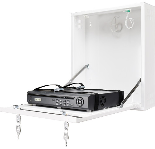 Pulsar CP-PR-101 Uzamykatelná skříňka na zeď pro malé DVR / NVR rekordéry (bílá)