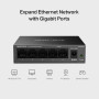 Switch TP-Link Mercusys MS105GS 5x GLAN, kov Switch TP-Link Mercusys MS105GS 5x GLAN, kov