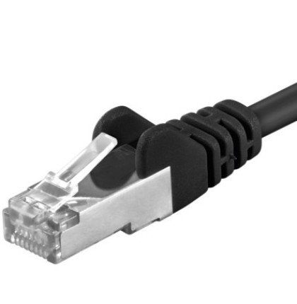 Premiumcord Patch kabel CAT6a S-FTP, RJ45-RJ45, AWG 26/7 10m černá