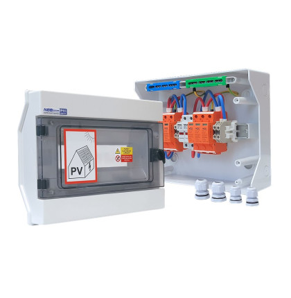 Rozvaděč VCX PROFI T1+T2 DC 1000V pro 2 stringy IP65 certifikovaný Rozvaděč VCX PROFI T1+T2 DC 1000V pro 2 stringy IP65 certifikovaný