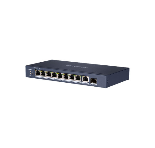 DS-3E0510HP-E 10 portový switch - 2x HiPoE 90W 1Gbps + 6x PoE 30W 1Gbps + 1x uplink RJ…