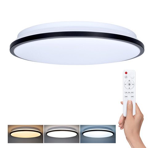 Solight LED osvětlení s dálkovým ovladačem Jamil, 48W, 3360lm, 40cm, změna chromatičnosti, stmívatelné