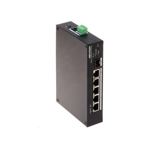 DS-3T1306P-SI/HS 6 portový průmyslový switch - 4x PoE 30W 10/100Mbps + 1x uplink RJ-45…