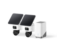 Venkovní kamera se solárním nabíjením Anker eufy S4 (sada 2ks+jednotka HomeBase3) 4K bílá
