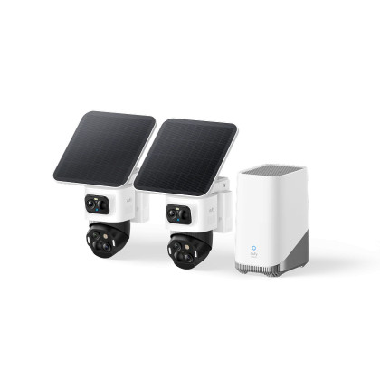 Venkovní kamera se solárním nabíjením Anker eufy S4 (sada 2ks+jednotka HomeBase3) 4K bílá Venkovní kamera se solárním nabíjením Anker eufy S4 (sada 2ks+jednotka HomeBase3) 4K bílá