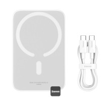 Bezdrátová powerbanka Baseus Magnetic Mini Air 6000mAh, 20W bílá
