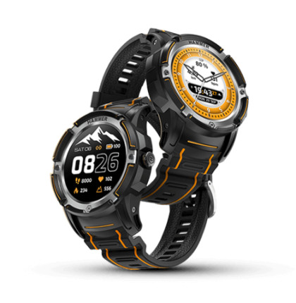 Chytré hodinky Hammer Watch Plus černo-oranžové