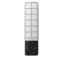 KeyPad Outdoor Jeweller, bezdrátová klávesnice s mechanickými tlačítky, DESFire, Bluetooth, bílá