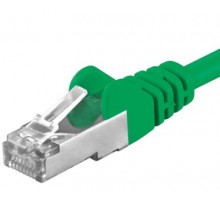 Premiumcord Patch kabel CAT6a S-FTP, RJ45-RJ45, AWG 26/7 0,5m zelený