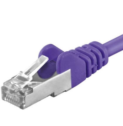 Premiumcord Patch kabel CAT6a S-FTP, RJ45-RJ45, AWG 26/7 10m fialová