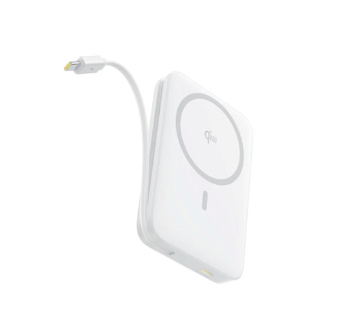 Bezdrátová powerbanka Baseus PicoGo Qi2 10000mAh, 27W, s kabelem USB-C bílá