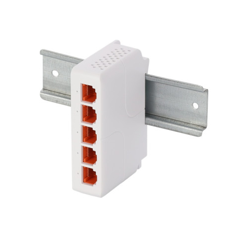 EXT-POEG4DIN LAN a PoE extender, 1x RJ-45 vstup, 4x RJ-45 výstup, LAN 10/100/1000Mbps,…