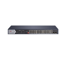 DS-3E0528HP-E 24x POE | 26x 1 Gb | 2x 1 Gb SFP | výkon 370 W | Hi-POE port | bez…