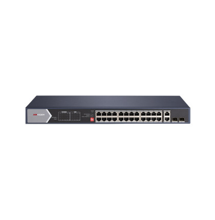 DS-3E0528HP-E 24x POE | 26x 1 Gb | 2x 1 Gb SFP | výkon 370 W | Hi-POE port | bez…