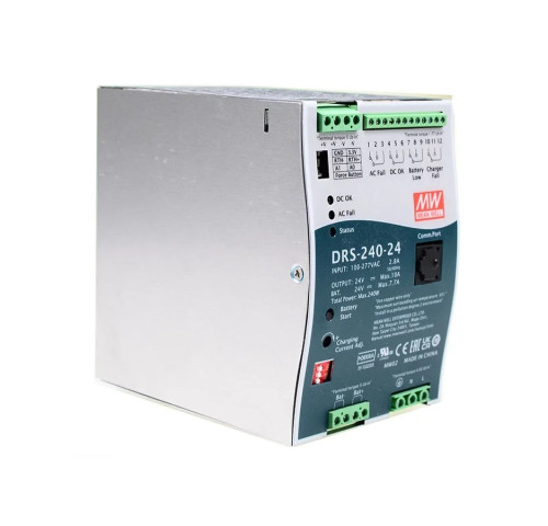 MEAN WELL DRS-240-24 průmyslový napájecí zdroj 24V 10A na DIN lištu MEAN WELL DRS-240-24 průmyslový napájecí zdroj 24V 10A na DIN lištu