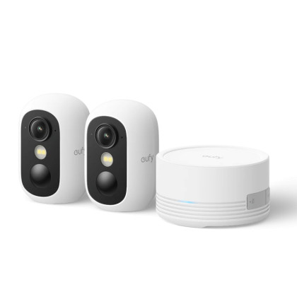 Venkovní kamera Anker eufy C35 (sada 2ks+jednotka HomeBase Mini) 1080p bílá