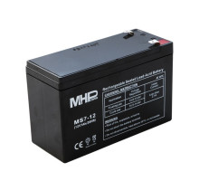 MHPower MS7-12 olověný akumulátor AGM 12V/7Ah, Faston F2 - 6,3mm