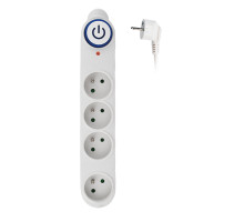 Solight PO47 přepěťová ochrana, 150J, 4 zásuvky, 3m, bílá