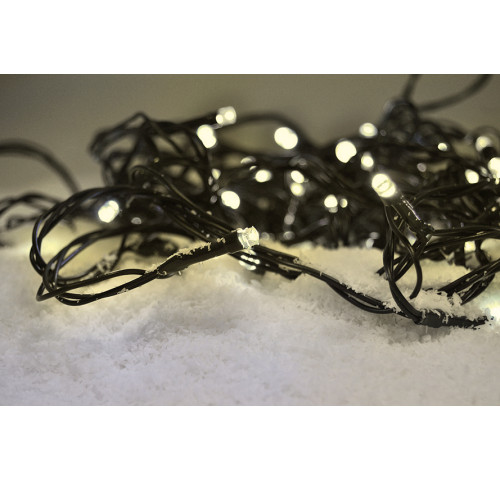 Solight LED vánoční řetěz, 3m, 20 LED, 3 x AA, teplé bílé světlo, zelený kabel