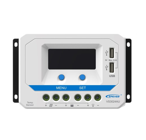 Epever VS3024AU solární PWM regulátor, 12/24V, 30A s LCD displejem série VS