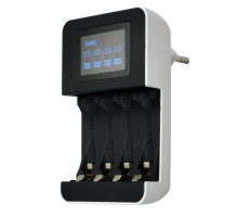 Solight nabíječka s LCD displejem, AC 230V, 450mA, 4 kanály, AA/AAA, řízená mikroprocesorem