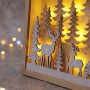 Solight LED 3D dřevěná vánoční dekorace v rámu, 12x LED, 25cm, 2x AA Solight LED 3D dřevěná vánoční dekorace v rámu, 12x LED, 25cm, 2x AA