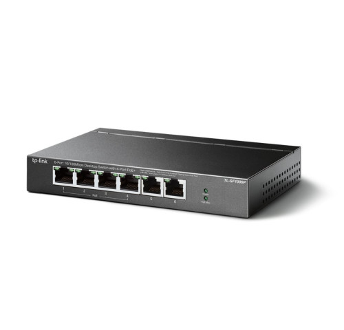 Switch TP-Link TL-SF1006P 6x LAN, 4x PoE+, 67W, kov, poškozený obal Switch TP-Link TL-SF1006P 6x LAN, 4x PoE+, 67W, kov, poškozený obal