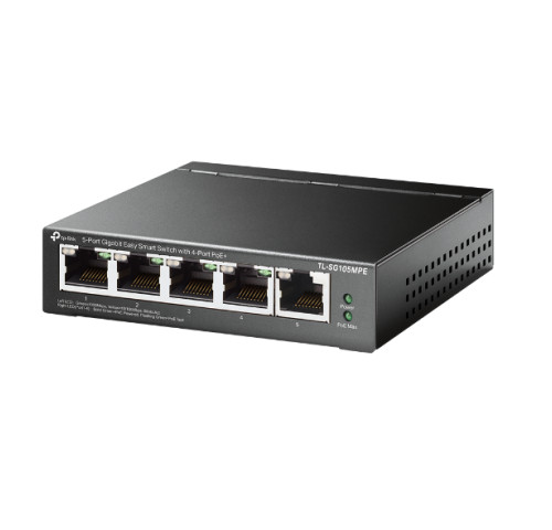 Switch TP-Link TL-SG105MPE Easy Smart, 5x GLAN, 4x PoE+, 120W, poškozený obal Switch TP-Link TL-SG105MPE Easy Smart, 5x GLAN, 4x PoE+, 120W, poškozený obal