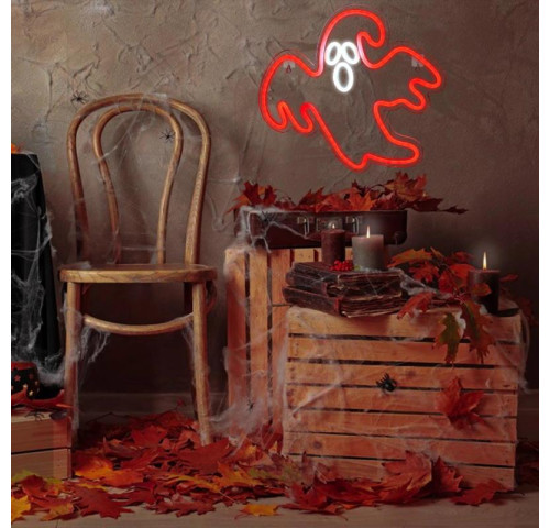 Dekorativní LED neon Duch červený