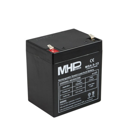 MHPower MS4.5-12 olověný akumulátor AGM 12V/4,5Ah, Faston F1 - 4,8 mm