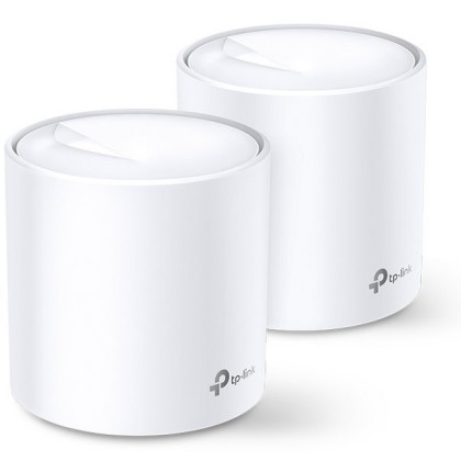 WiFi router TP-Link Deco X60(2-pack) AX5400, WiFi 6, 2x GLAN, / 574Mbps 2,4GHz/ 2402Mbps 5GHz