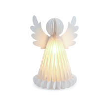 Solight anděl s LED osvětlením a časovačem, 37cm, 3xAA