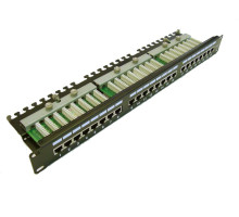 LEXI-Net Patch panel 24 portů C5e s poličkou osazený FTP