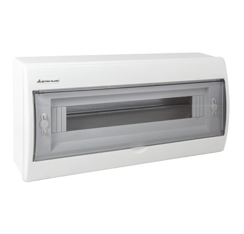 Rozvaděč RN-18 Fala (N+PE) IP40 plastový 1x18 nástěnný / průhledné dveře Rozvaděč RN-18 Fala (N+PE) IP40 plastový 1x18 nástěnný / průhledné dveře