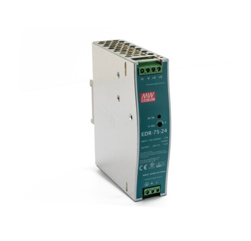 MEAN WELL EDR-75-24 průmyslový napájecí zdroj 24V 3,2A 75 W na DIN lištu MEAN WELL EDR-75-24 průmyslový napájecí zdroj 24V 3,2A 75 W na DIN lištu
