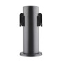 Solight zahradní sloupek IP44, nerez ocel, 2 zásuvky, válec, černý
