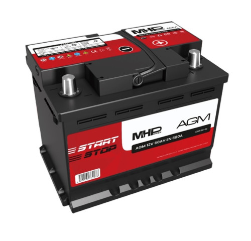 MHPower CBA60-12 autobaterie AGM 12V 60Ah 680A Start-Stop