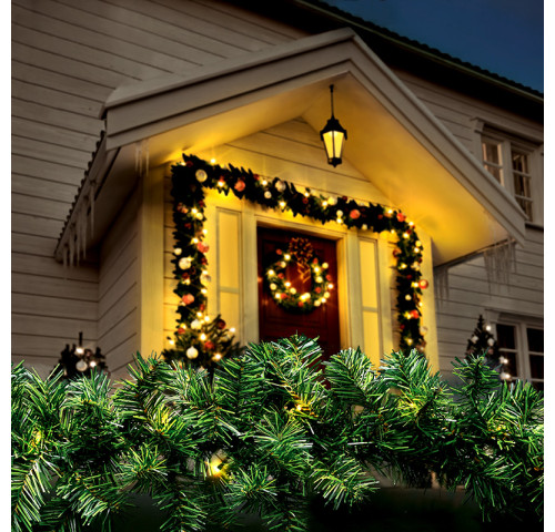 Solight LED vánoční girlanda s jehličím, 7m, 112x LED, časovač, 230V, IP44 Solight LED vánoční girlanda s jehličím, 7m, 112x LED, časovač, 230V, IP44